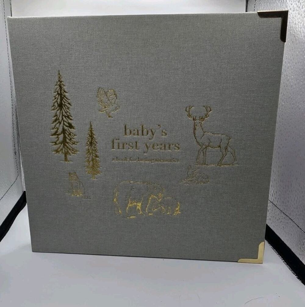 Baby's First Years Modern Memory Book 5 Years Gold Foil